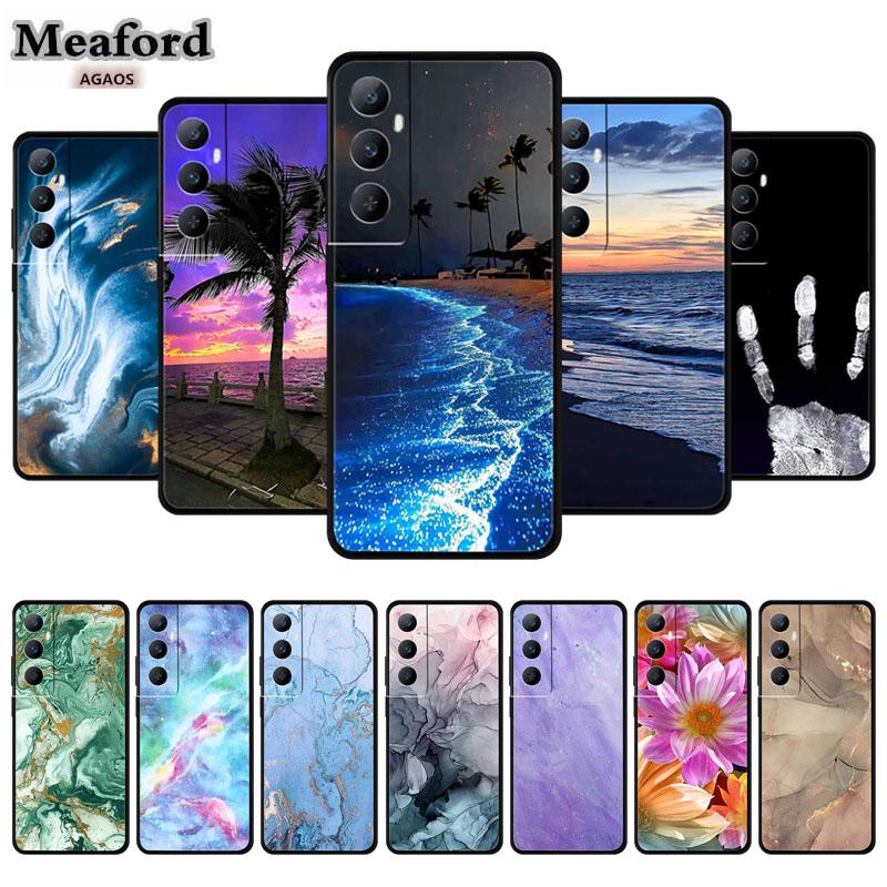 For Realme C65 4G Global C 65 Phone Case Marble Patterns Back Cover TPU Soft Silicone Protector Shield Funda for RealmeC65 Capa