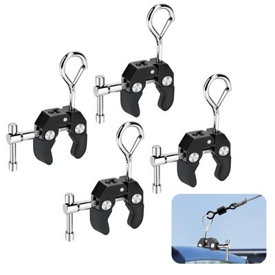 BaraRose Car Joint for Tent Mounting, Strong Car Side Tarp Attachment, Heavy Duty, Camping Parts, Can Also Be Used As a Hook for Camping Lights, Easy