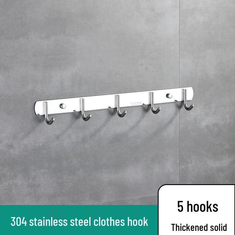 304 Stainless Steel 5-Hook Rack