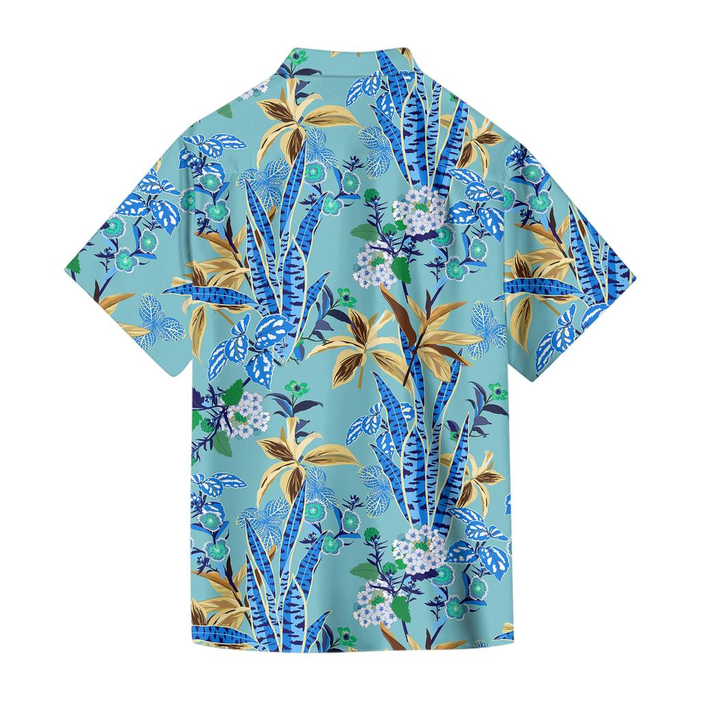 Men's Casual Fashion Printed Short,Sleeve Shirt