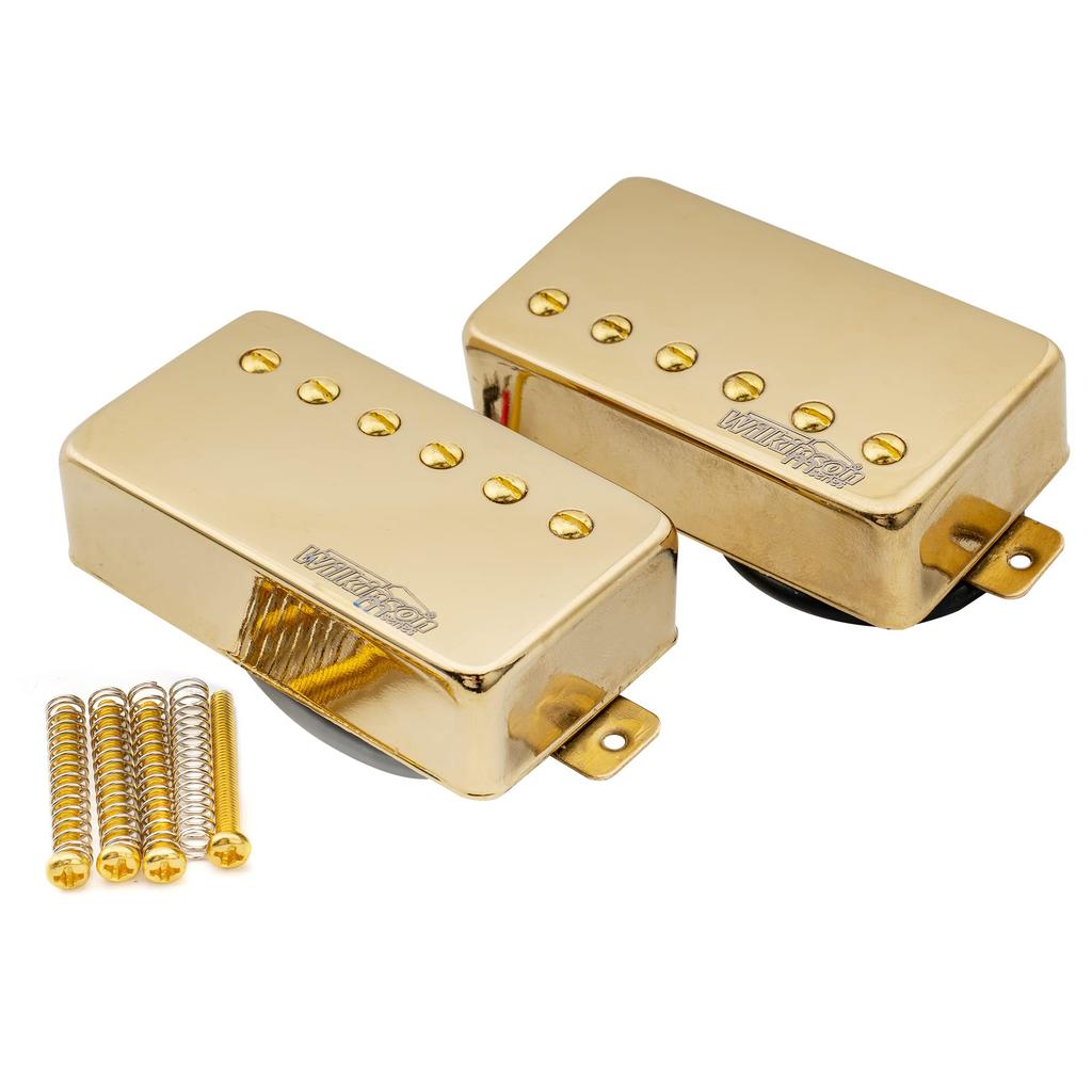 Musiclily Wilkinson Vintage Alnico 5 PAF Humbucker Pickup Set for Epiphone USA Les Paul SG Electric Guitar Gold