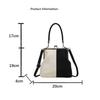 Imitation Suede Women's Retro Crossbody Bag, Elegant Contrasting Color Kiss Lock Shoulder Bag, Detachable Shoulder Strap Small Handbag, Daily Handbag