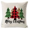Christmas Celebration Pillow Elk Snowman Festive Cushion Cover Red Sofa Back Cushion Pillow Cover