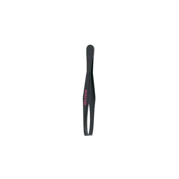 Beter Black Coated Steel Straight Tip Tweezers