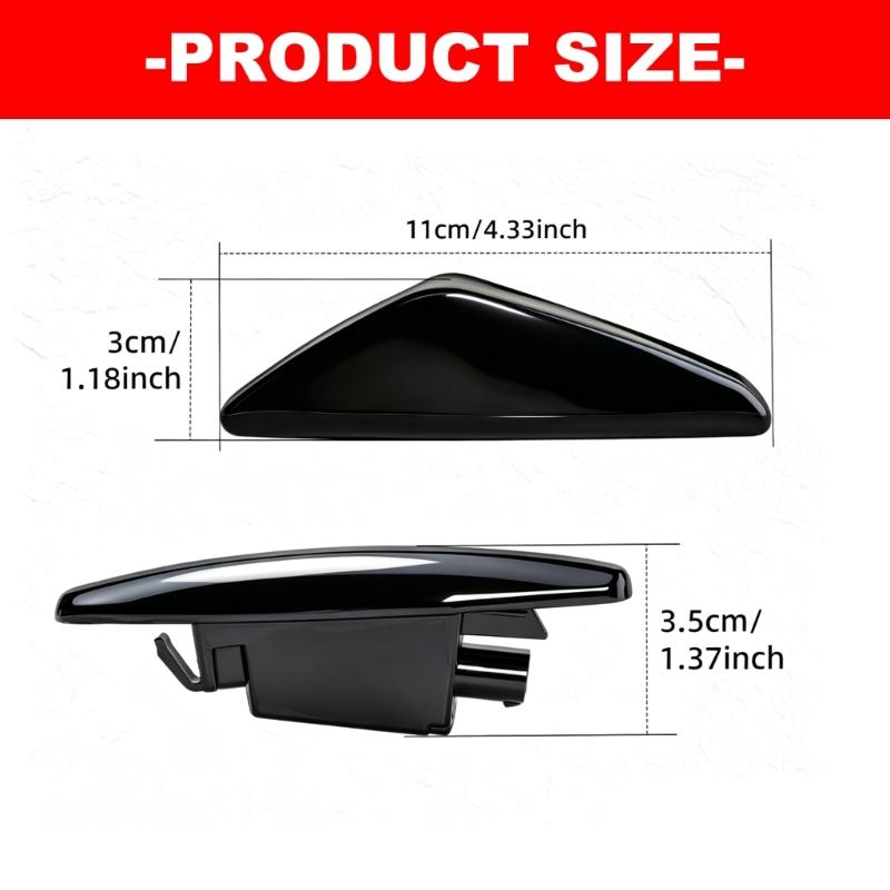 Smoked Side Marker Housing Pair with Clip-In Lamp Body, Two Piece Exterior Lamp Trim Set for E70 F25 E72 Aged Side Marker Service Work and Daily