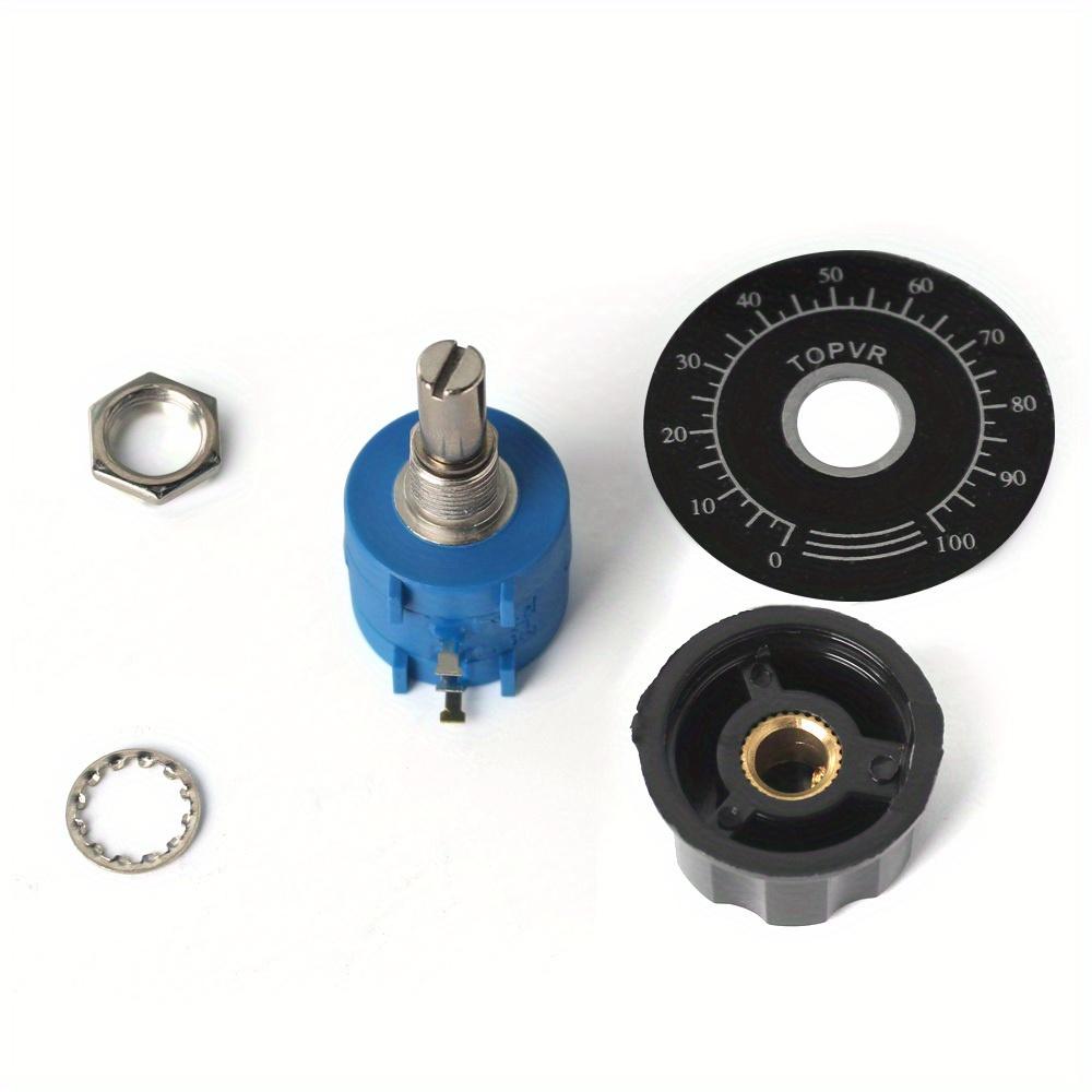 1Set 3590S Multiturn Potentiometer Kit With MF-A03 Knob -100R 200R 500R 1K 2K 5K 10K 20K 50K 100K Ohm  3590 Adjustable Resistor