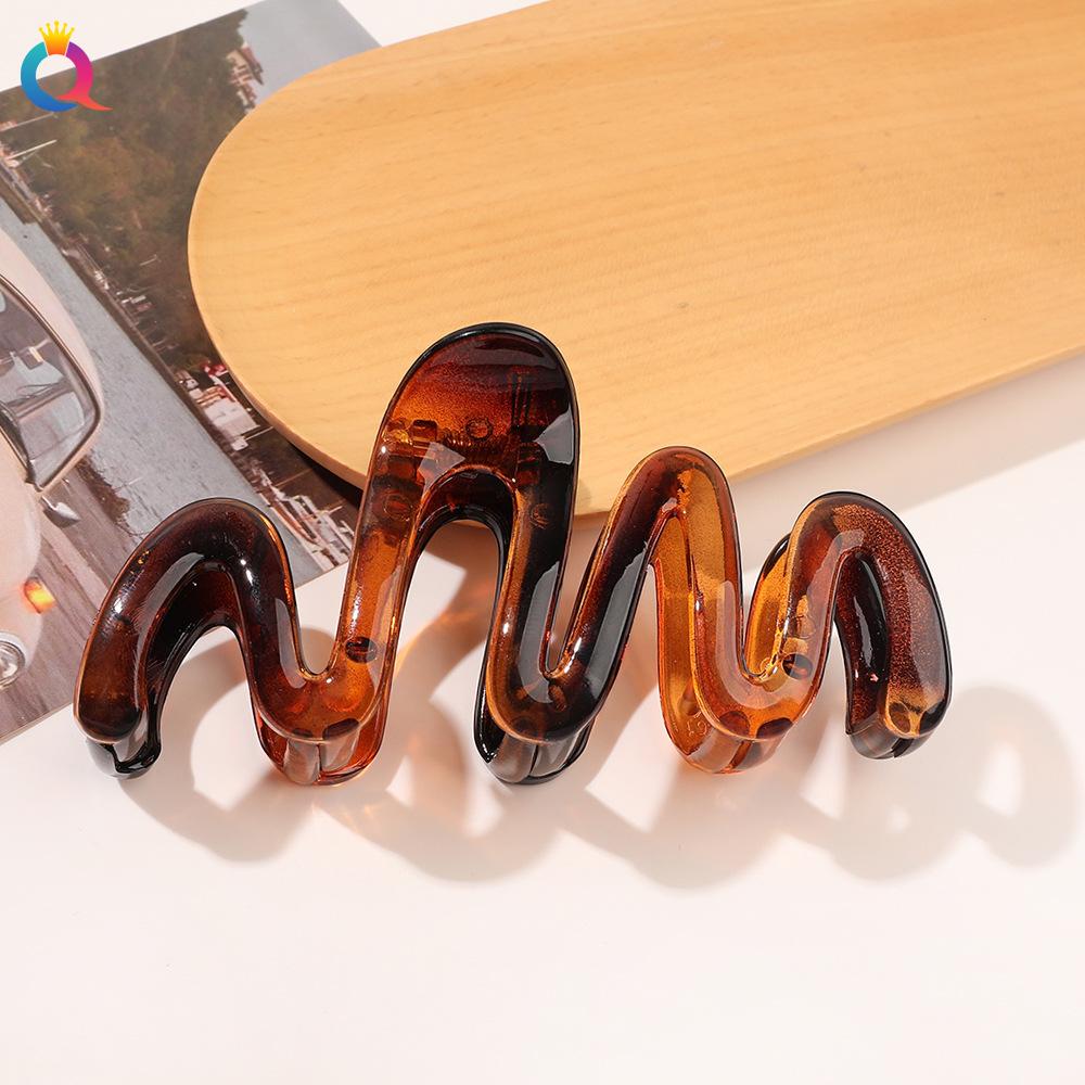 Colorful Grip Wavy Hair Clip Back of Head Clip Hair Clip Updo Shark Clip Hair Accessories