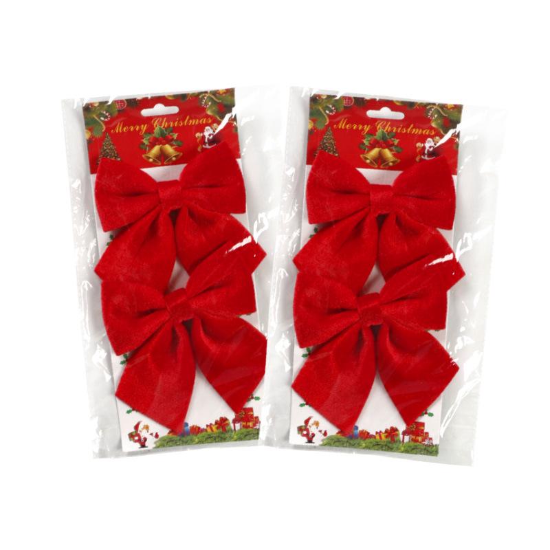 Red Bow Christmas Tree Ornaments & DIY Wreath Accessories