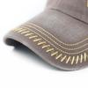 Men's Korean Style Distressed Baseball Cap with Retro Letter 3D Embroidery