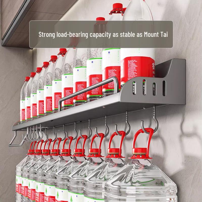 Punch-Free Wall-Mounted Kitchen Rack: Multifunctional Chopsticks, Knife Holder & Seasoning Storage