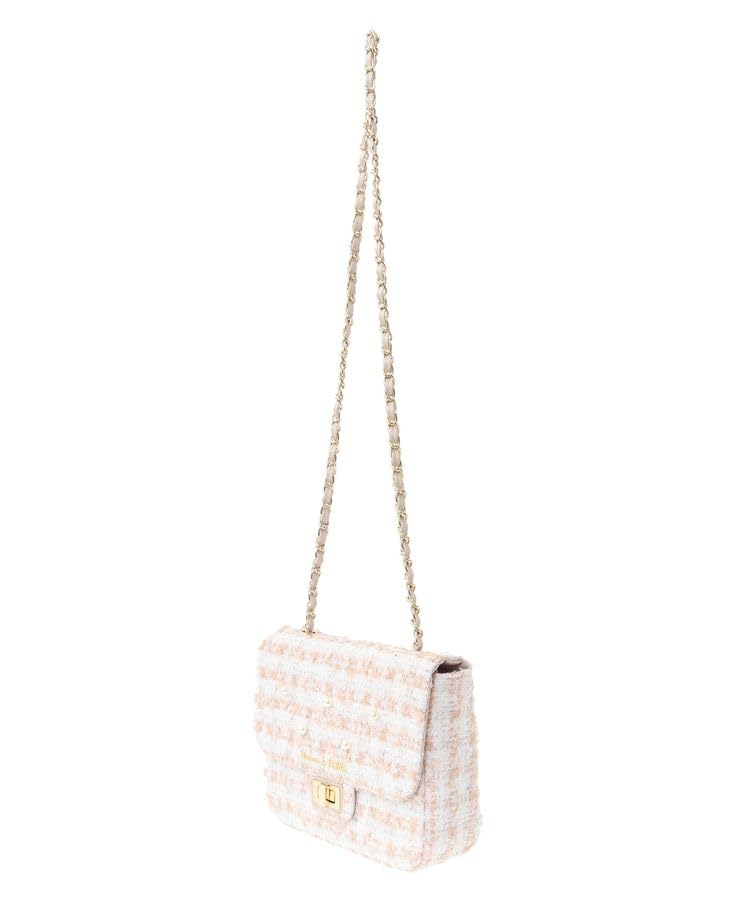 de Apparel Tweed Mini Shoulder Bag for Beige [Maison Fleur] Women,