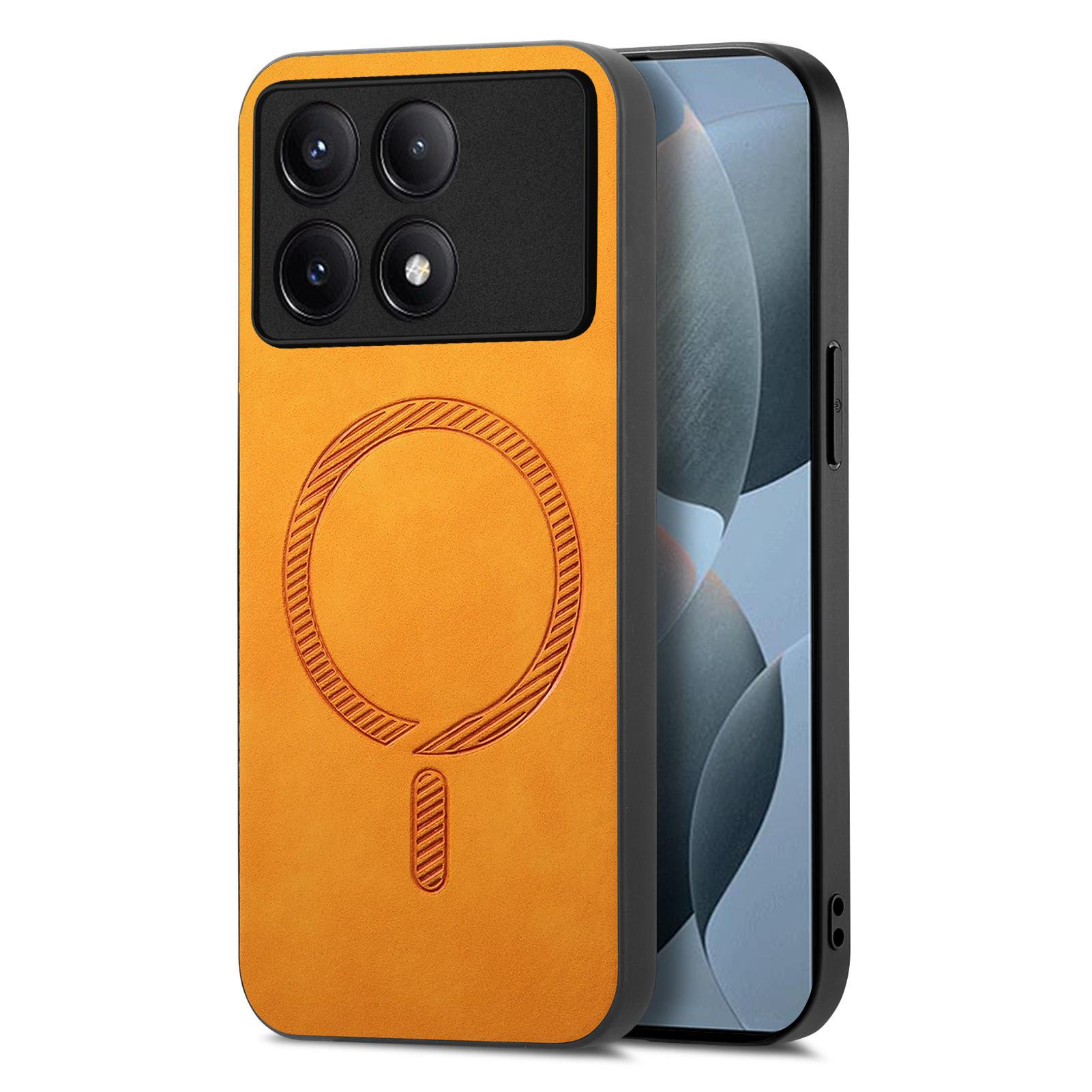 

Magnetic Leather Case For Xiaomi Redmi Note 13 Pro Plus 12 13C 13T POCO X6 5G C65 Wireless Charging Anti-drop Slim Skin Cover For POCO X6Pro 5G жовтий