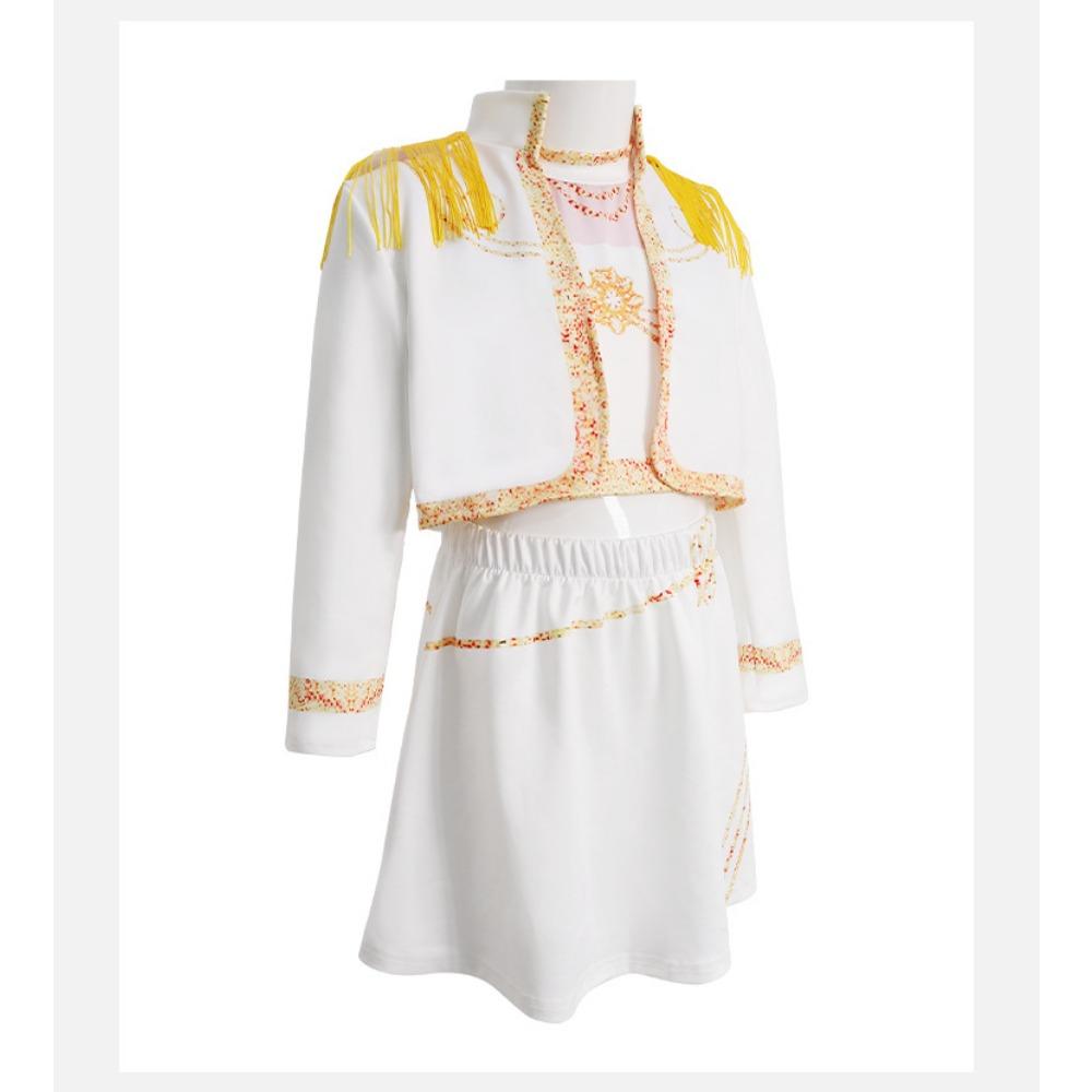 Girls School Stage Performance Pop Singer Carnival Party Role Playing Costumes Kids Pretend Game Halloween Cosplay Outfit Suit Set