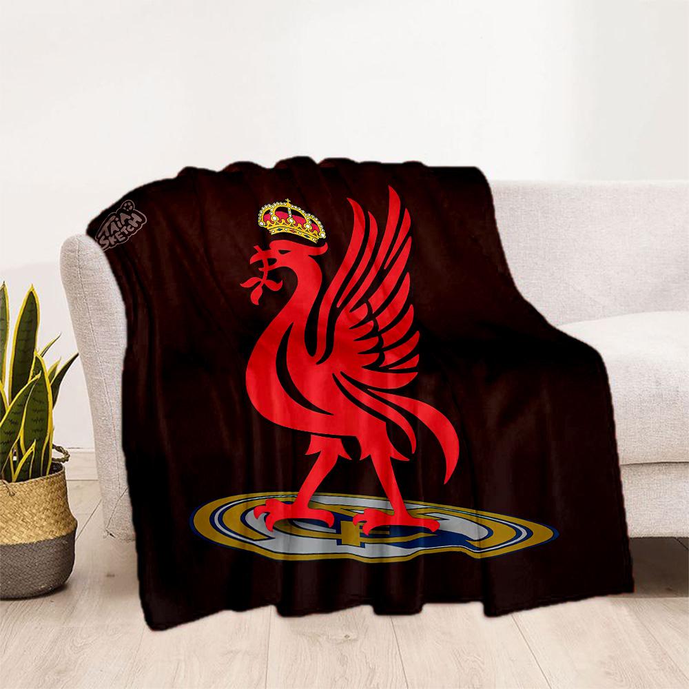 Liverpool Football Club Deken Warm Decor Geweldig Voor Kantoorstoel Bed Picknicks Vier Seizoenen Universeel Digitale Print