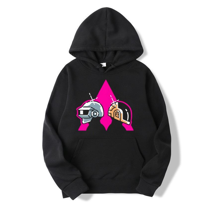 Herbst und Winter neue Herren- und Damen-Hoodies DAFTPUNK Band bedruckter Pullover modischer y2k Fleece langärmliger warmer Hoodie