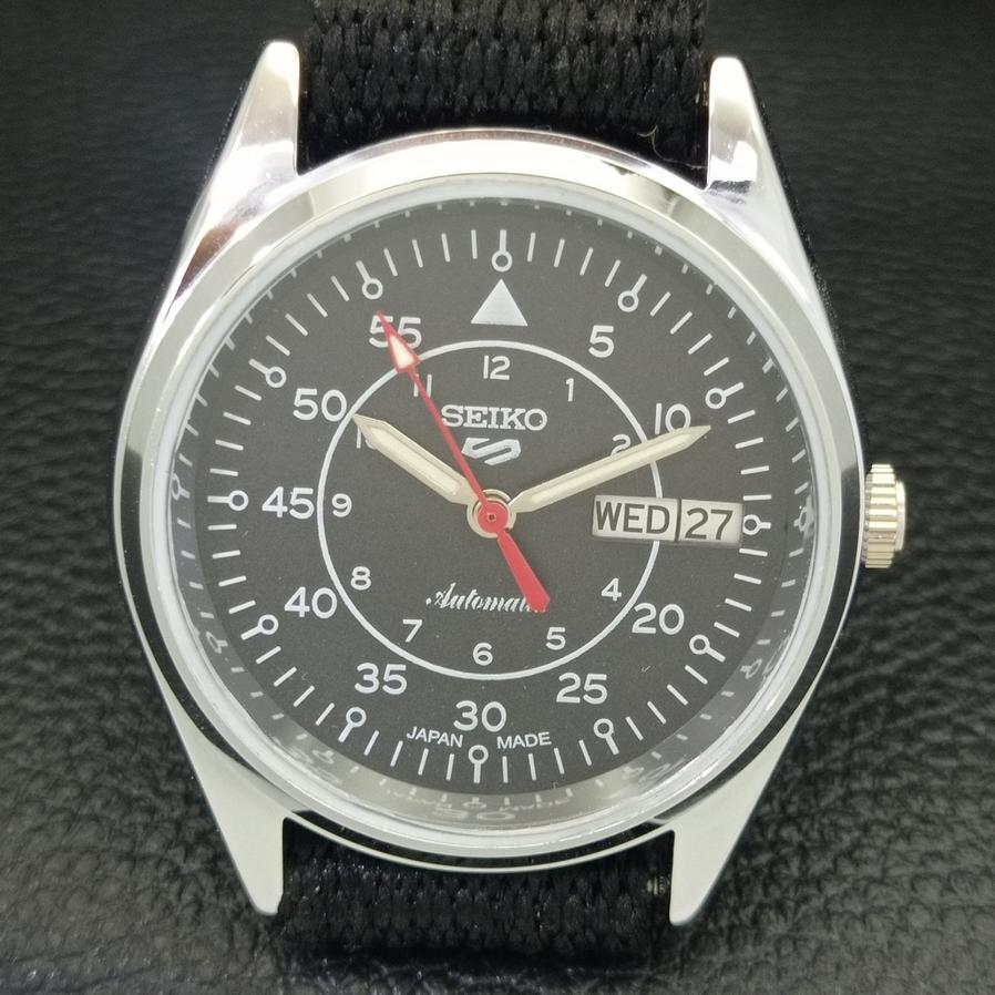 REFURBISHED SEIKO 5 6309A AUTOMATIC JAPAN MENS BLACK DIAL WATCH A427285-2