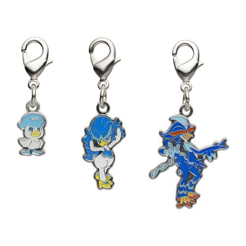 [Pokemon] Pokemon Center National Pokedex Metal Charm Set - Quaxly, Quaxwell, Quaquaval (912-914)