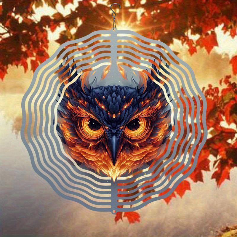 מסתובב רוח תלוי בגודל 10 אינץ' עם וו 360 מעלות לקישוט מרפסת וגינה, קישוט חיצוני לאביב וקיץ