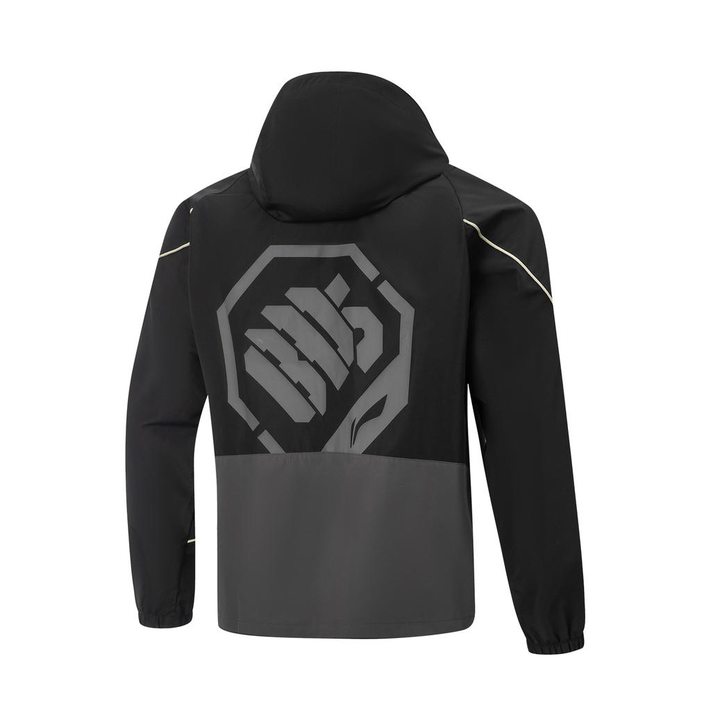 Li Ning Basketball Series Letter Print Hooded Zip-Up Versatile Sports Jacket Men jackets AFDW033-5