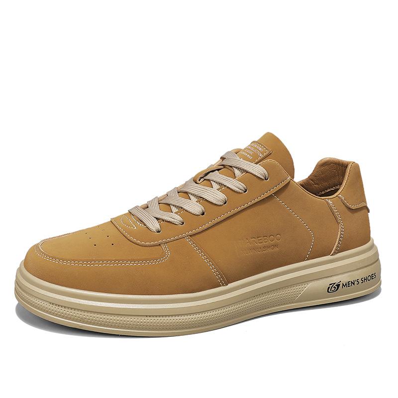 Spring New Flat Bottom Casual Shoes Men British Style Retro Low Top Board Shoes Fashion Versatile Holiday Anti Slip Sports Shoes