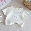 Girls Summer Cute Bow Short Sleeve T Shirt And Denim Shorts Set Baby Casual Two Piece Outfit
