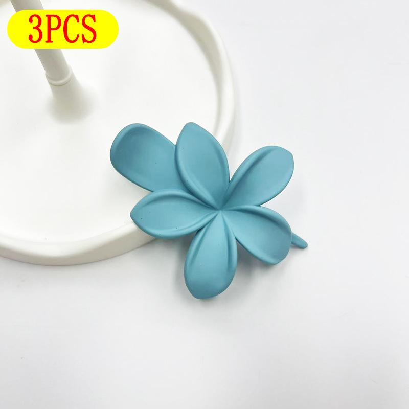 Pinces à Cheveux en Plastique Givré Forme Fleur Mode Filles Pince Crabe Bec de Canard Mignon Accessoires de Tête Barrette Antidérapante Épingles à Cheveux Cheveux Acc