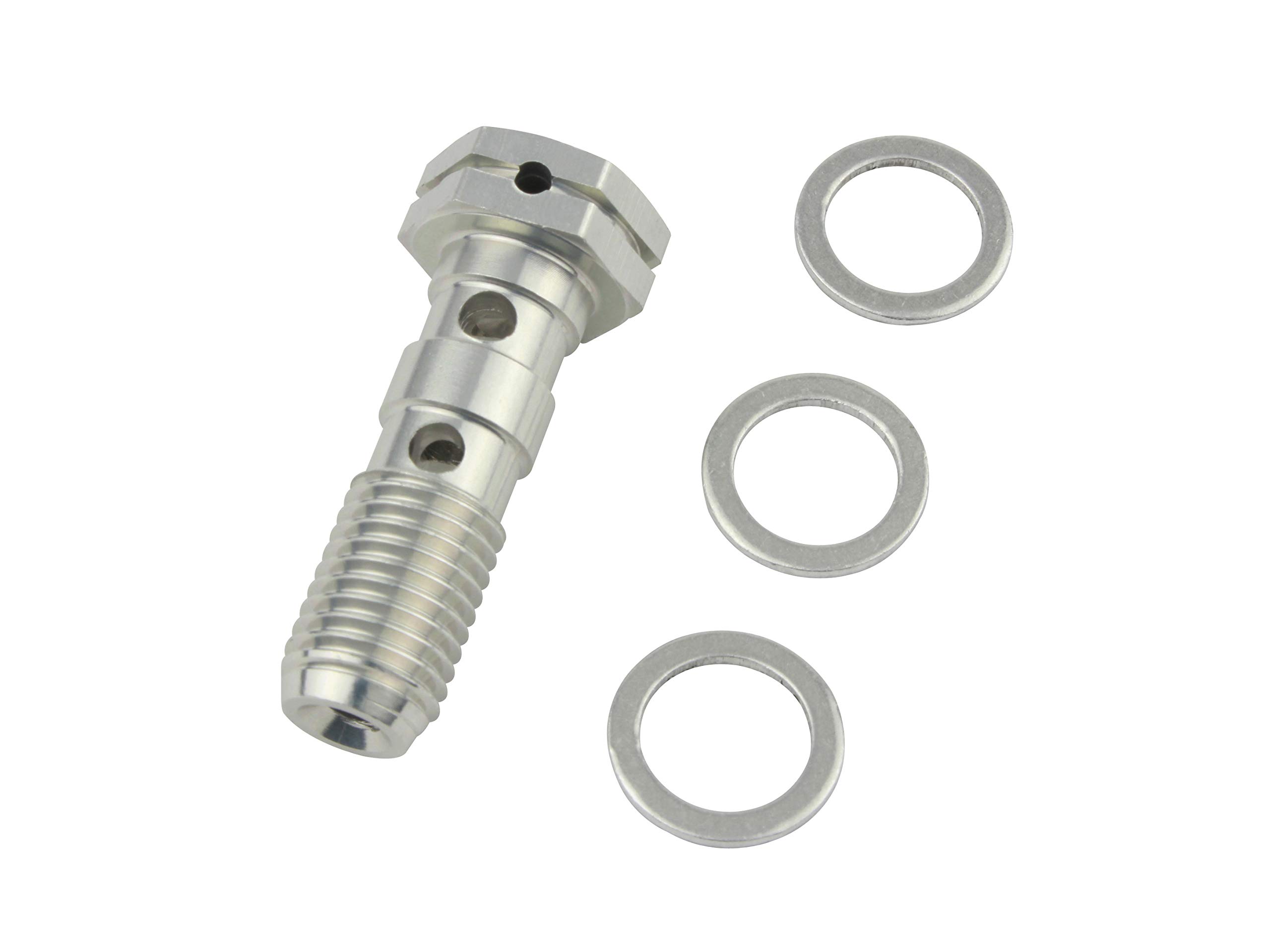 POSH FAITH Motorcycle Supplies Banjo Bolt Silver 1.00W GR 350021-03