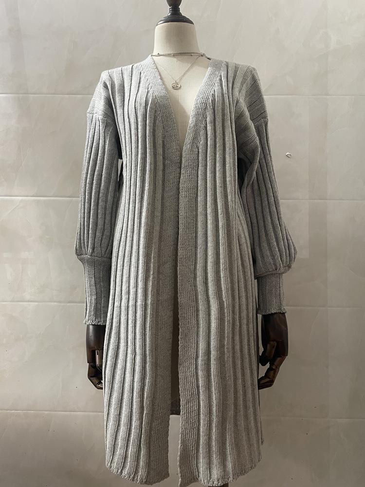 2025 Autumn/Winter Fashion Plus Size Batwing Sleeve Knitted Cardigan Sweater