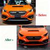 3Pcs Car Front Bumper Lip Spoiler Splitter Diffuser For Subaru WRX STI VB 2022-2025+ ABS Gloss Black Bodykits Tuning