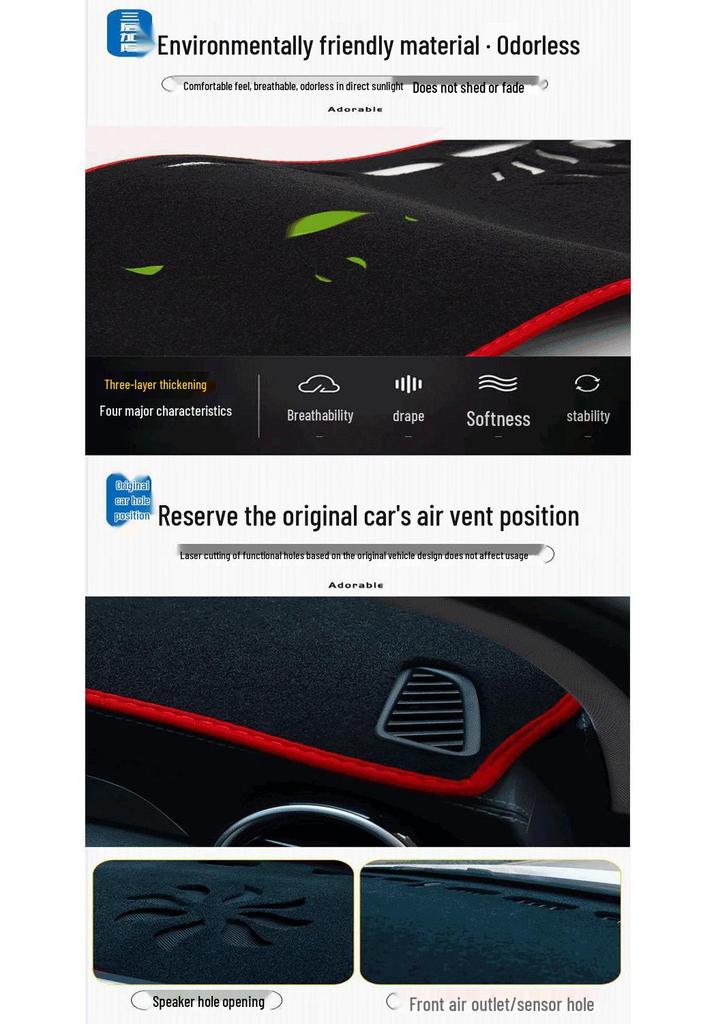 Baojun 730 Dashboard Sun Shade: Anti-Slip, Light-Blocking Console Mat.