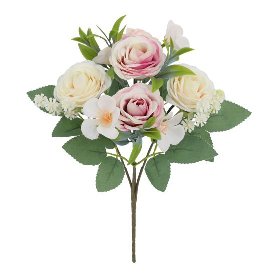 

Имитация роз Букет искусственных цветов Реалистичные на ощупь Искусственные розы для декора дома, свадьбы, офиса Искусственные шелковые цветы Круглогодичный букет для розовый