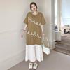 DIMANAF 2026 Plus Size New Floral Dress Summer Women Shirt Dress Loose Beach Casual Long Dresses O-Neck