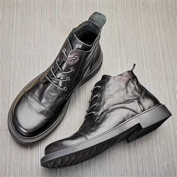 

Men s British Leather Chelsea Boots: Stylish, Comfortable, Versatile for Autumn & Winter. 38