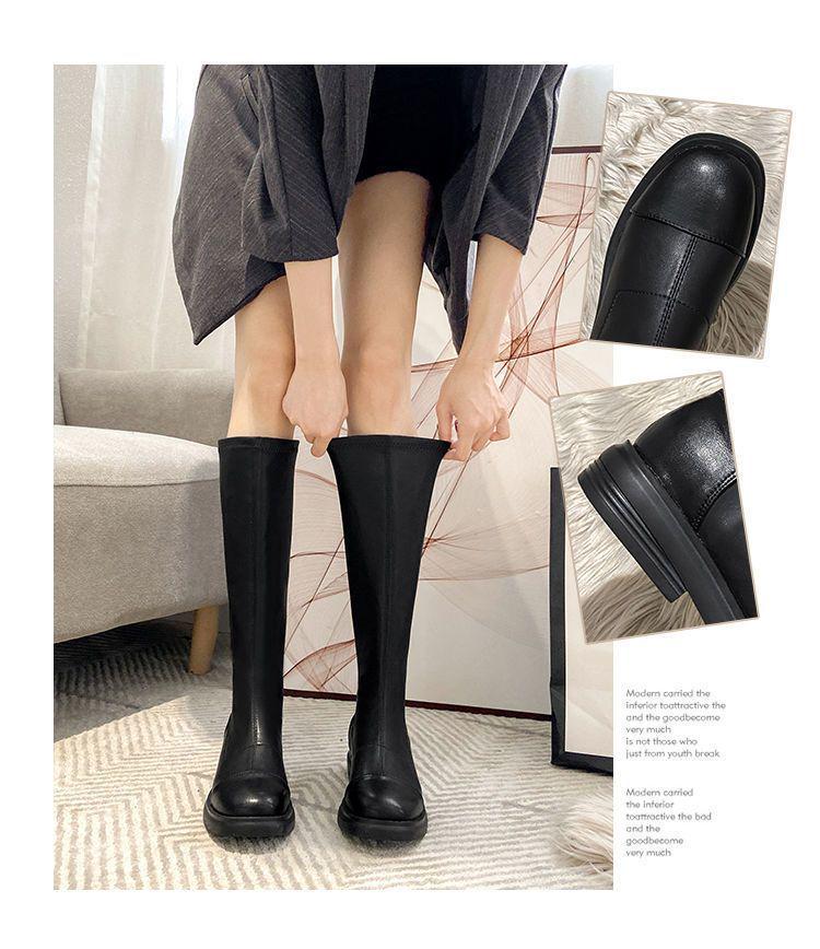 Women's Over-the-Knee Long Boots - 2025 Autumn/Winter Stylish Knight & High-Top Martin Boots, Slimming Leather Design