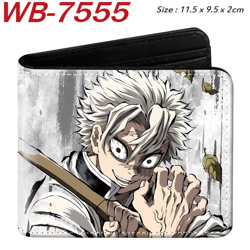 Demon Slayer Anime Gefaltete Leder Geldbörse Kurz Cartoon Kartenhalter für Männer Frauen 1 Stück