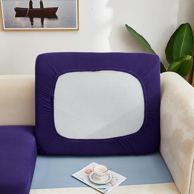 

Чехол на подушку сиденья для дивана, чехол на стул, моющийся полиэстер, домашние животные, защита для детской мебели, эластичный съемный однотонный чехол Seat Length 50-65cm