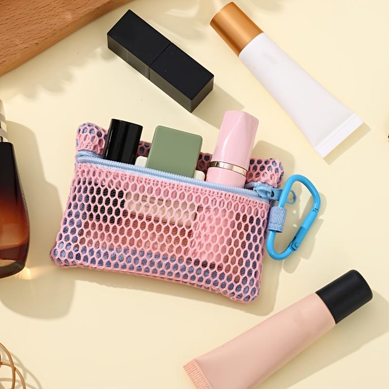 1pc Mini Mesh Zipper Bag Makeup Pouch Available In Multiple Colors, Coin Purse, Small Bag for And Keys, Card Holder, Portable Coin Pouch