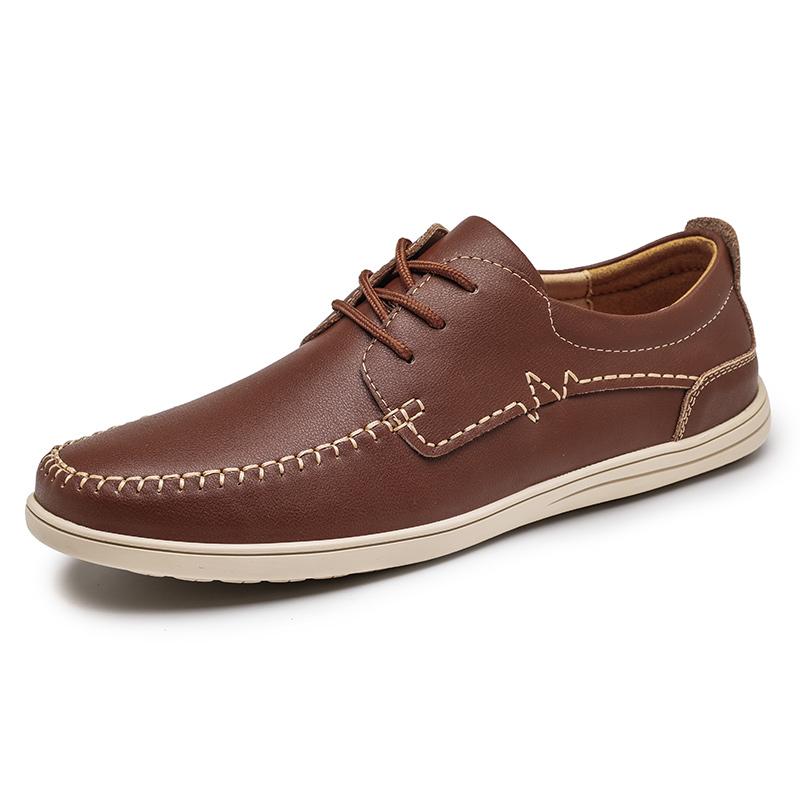 Spring Low Top Shoes Men's Lace Up Loafers Versatile Casual Shoes Men's Running Shoes Park Walking Shoes Soft Soles Comfortable