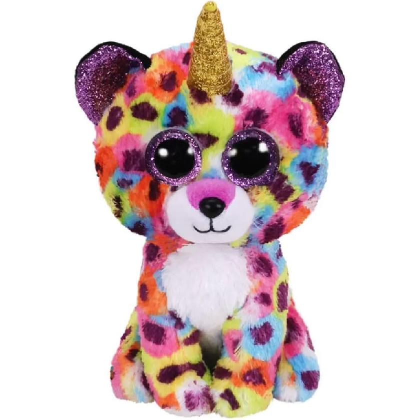 Плюшевая игрушка Beanie Baby Жизель Цветной Единорог Леопардовое Животное (6inch)