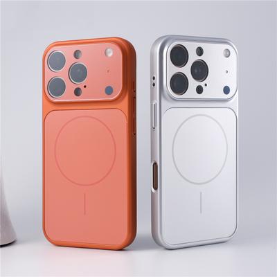 Full Camera Lens Protection Matte Plating Magsafe Case For iPhone 17 Pro Max 15 16 Pro Max 17Air Hit Color Shockproof Hard Back Cover