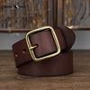 Korean Style Personality Fashion Genuine Leather Pin Buckle Pure Copper Men's Belt Men's Pure Cowhide Versatile Retro Belt