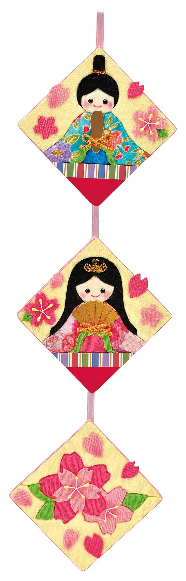 

Takagi Fiber Panami Hinamatsuri Chirimen Craft Seasonal Kimekomi Hina Kit, Tapestry, Dolls, Cream, HM-26 кремовый