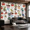 Crayon Shinchan Wall Tapestry Aesthetic Wall Hanging Printed Fabric Blanket Decorative Tapestries For Bedroom Living Room Home Decor