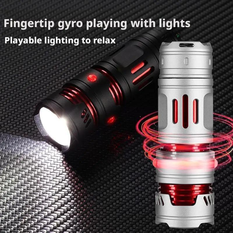 Mini EDC Flashlight Rechargeable Pocket Torch Light Outdoor Camping Fishing Hiking Self Defense Emergency Keychain Flashlights