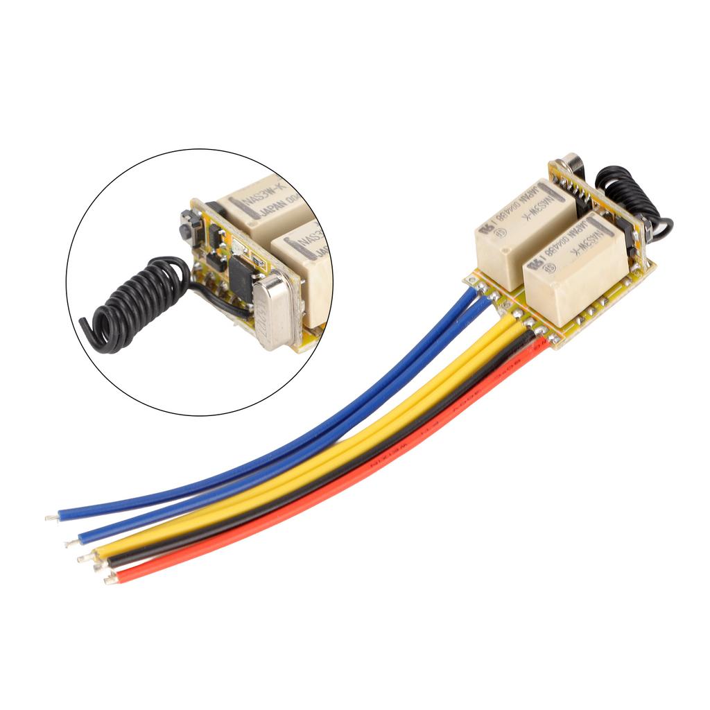 Mini RF 2CH Relay Switch 433MHz DC3.7‑12V Wireless Relay Transmitter and Receiver for Home