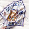 Spring/Summer Leisure Neckerchief 70*70cm Square Scarf Breathable Imitation Silk Hijab Women’s Fashion Print Shawl