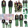 Gemütliches Weiches Polyester Familien-Partner-Pyjama-Set mit dem Grinch für alle Altersgruppen