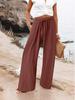 2026 Women's Cotton Linen Casual Solid Color Straight Leg Pants In Thirteen Colors
