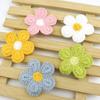20Pcs Assorted Color Embroidered Flower Patches, 1.97" Polyester Appliques for Clothes, Hats, Bags, DIY Crafts, Sewing Decorations