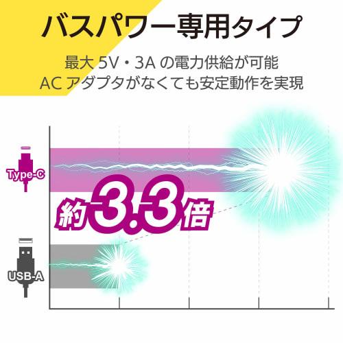 Elecom USB Hub USB3.1 Gen1 Type-C A Female 4 Port Bus Powered 30cm Cable Compatible with MacBook/iPad/Surface GO Pro 7 / Chromebook Etc. Black U3HC-A4